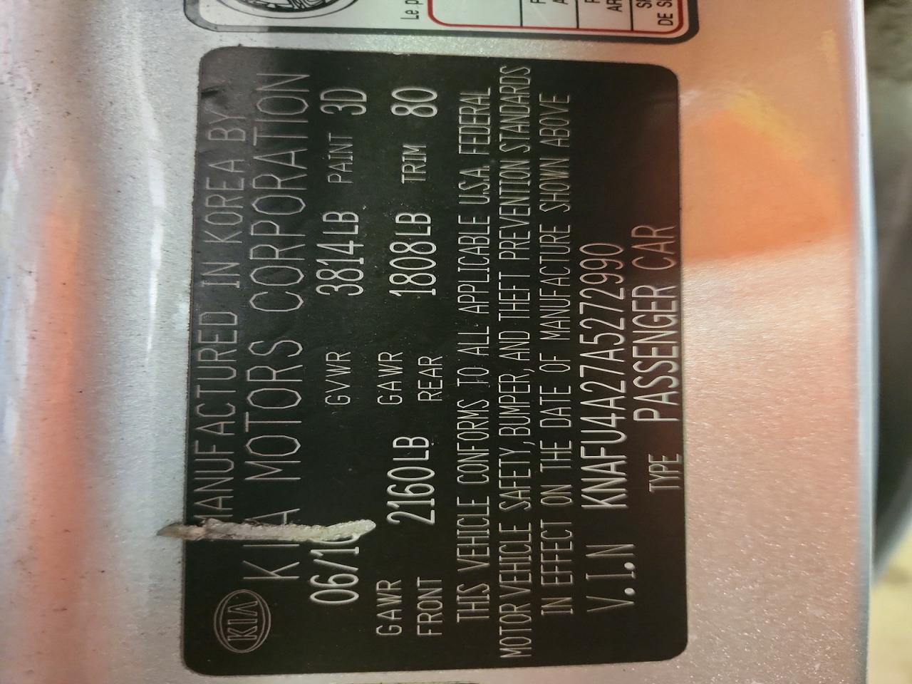 2010 KIA FORTE EX photo 23