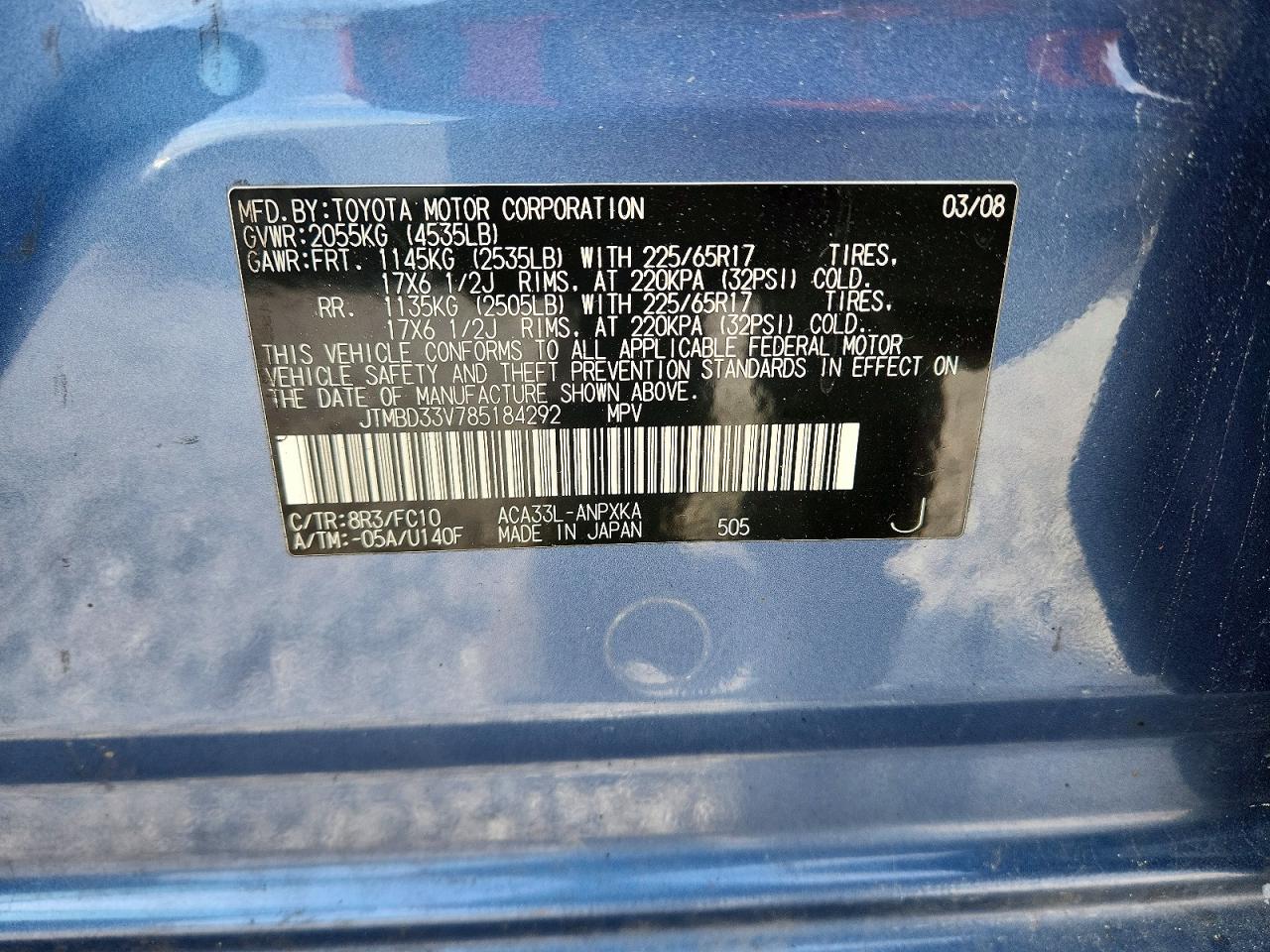 2008 TOYOTA RAV4 BASE photo 37