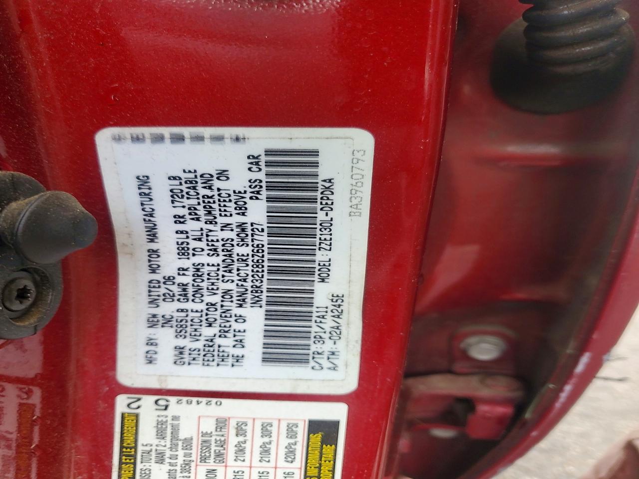 2006 TOYOTA COROLLA CE photo 12