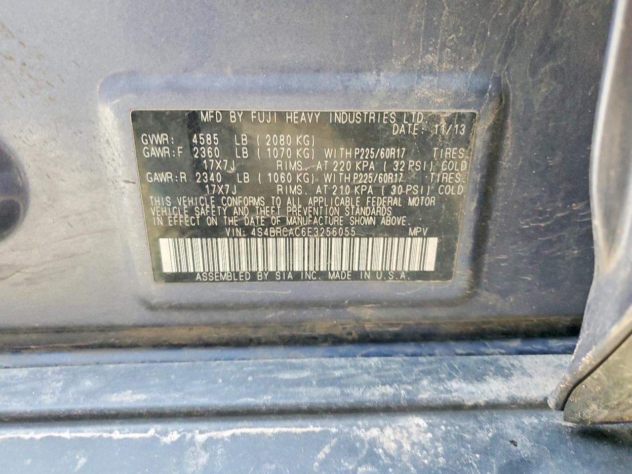 2014 SUBARU OUTBACK 2.5I photo 23
