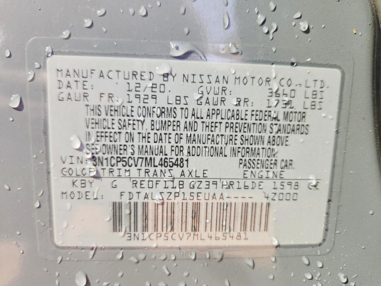 2021 NISSAN KICKS SV photo 25
