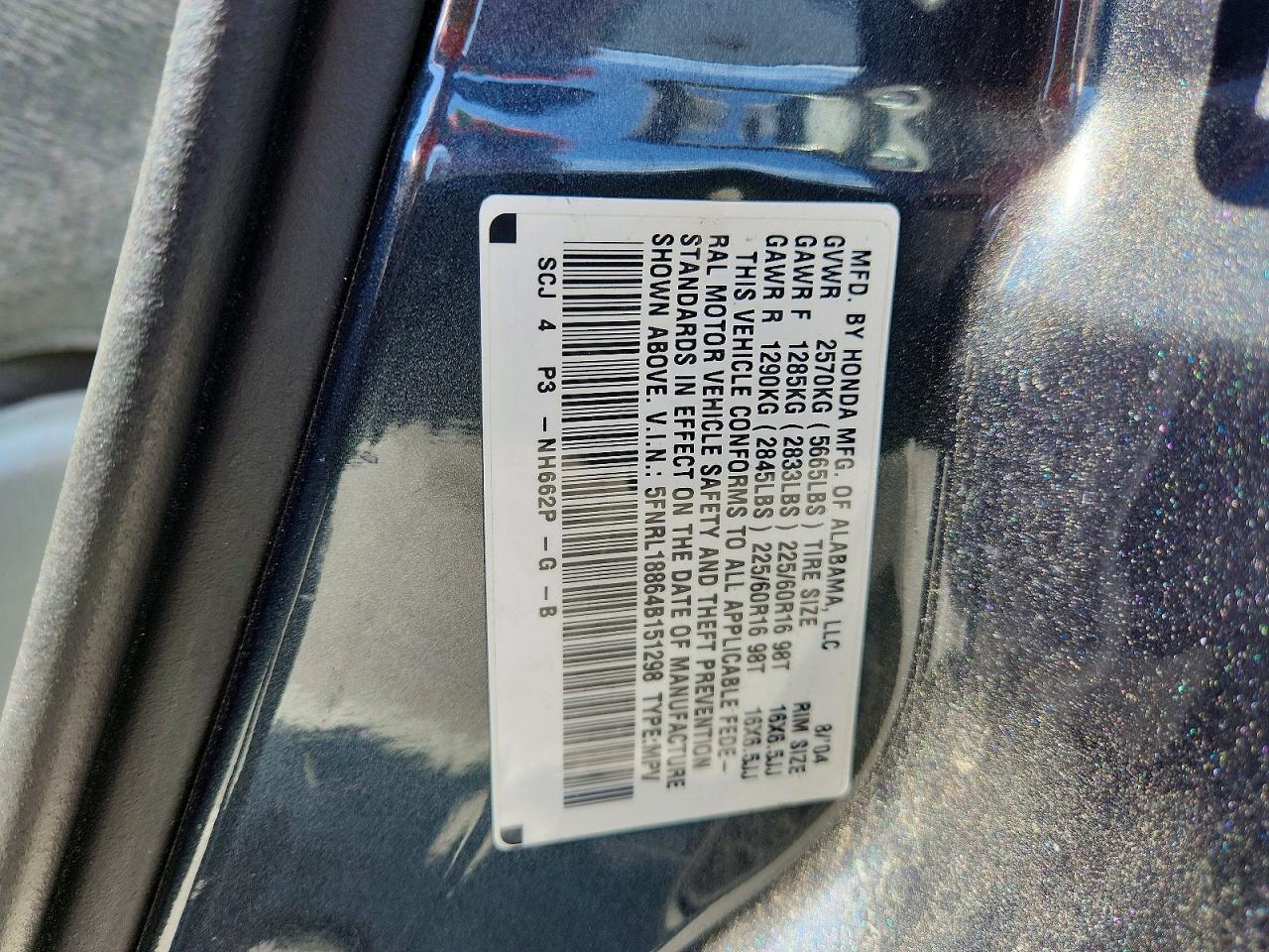 2004 HONDA ODYSSEY EX photo 25