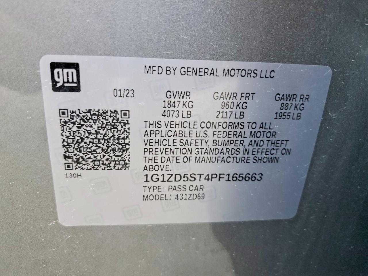 2023 CHEVROLET MALIBU LT photo 12