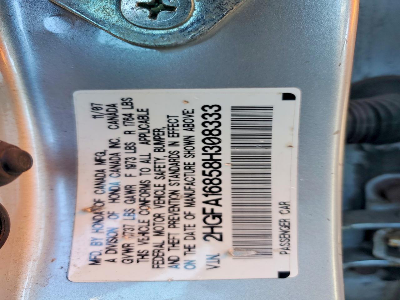 2008 HONDA CIVIC EX photo 23