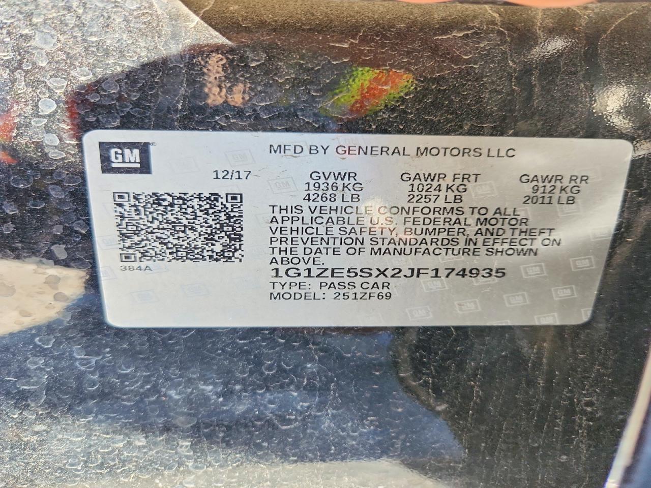 2018 CHEVROLET MALIBU PREMIER photo 12