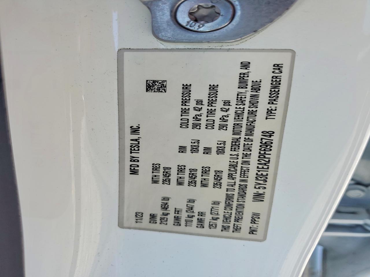 2023 TESLA MODEL 3 photo 13