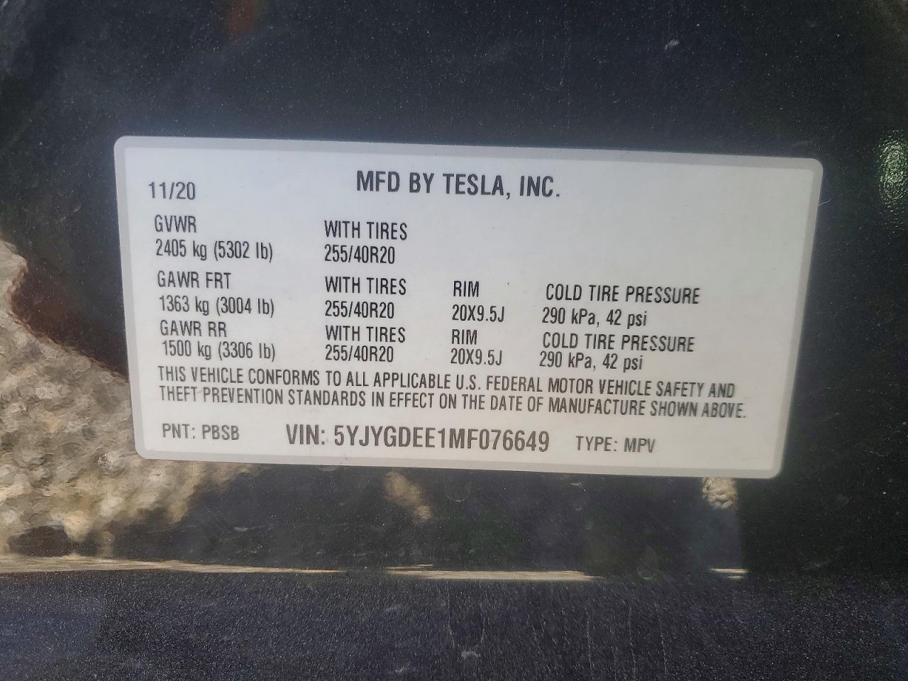 2021 TESLA MODEL Y photo 27