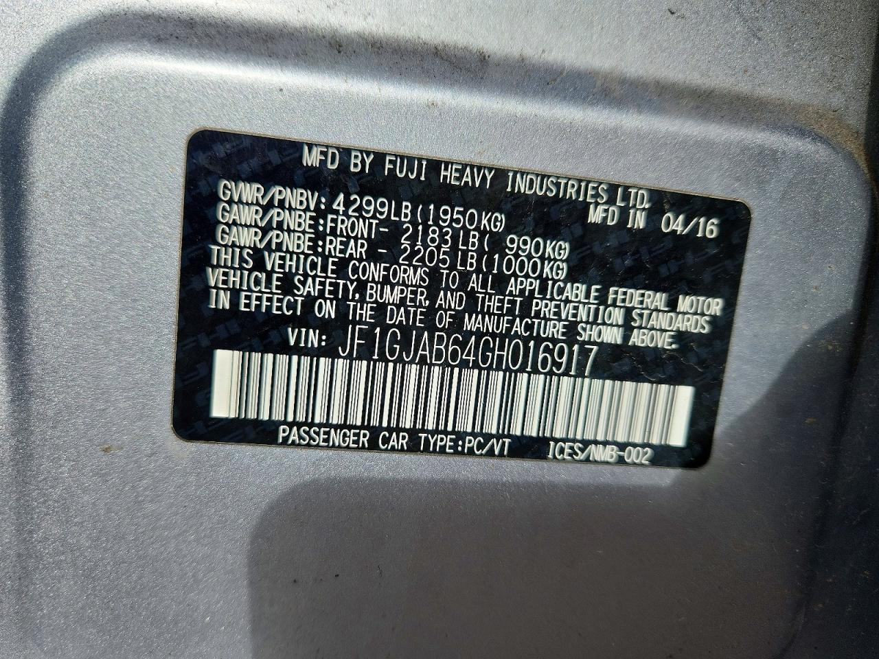 2016 SUBARU IMPREZA PREMIUM photo 23