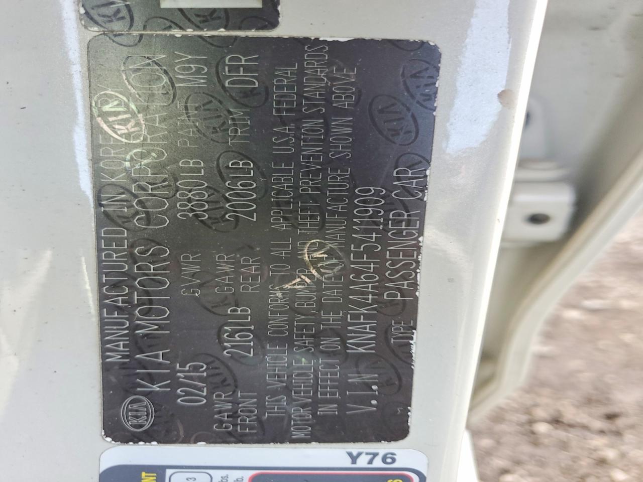 2015 KIA FORTE LX photo 25
