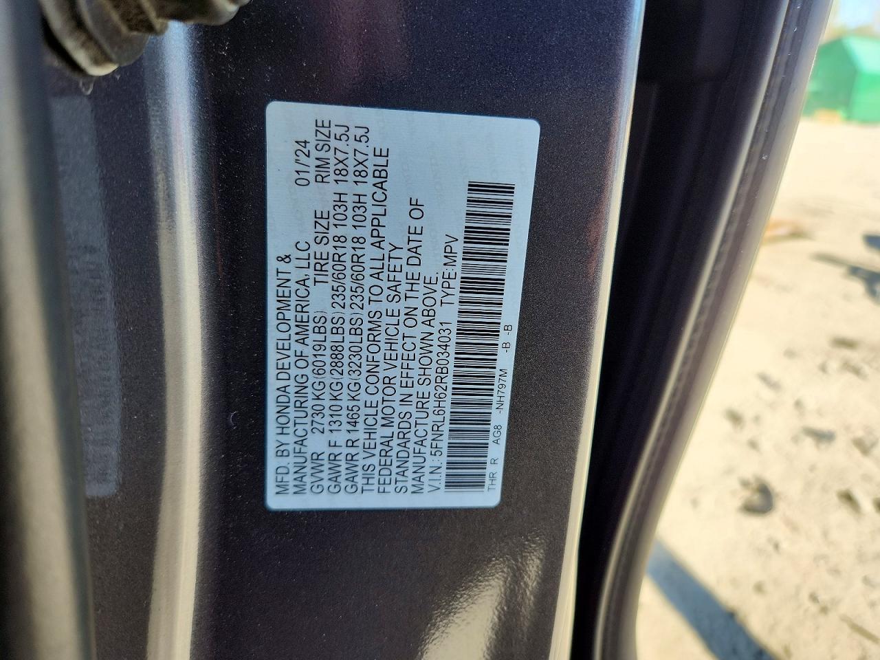 2024 HONDA ODYSSEY EXL photo 27