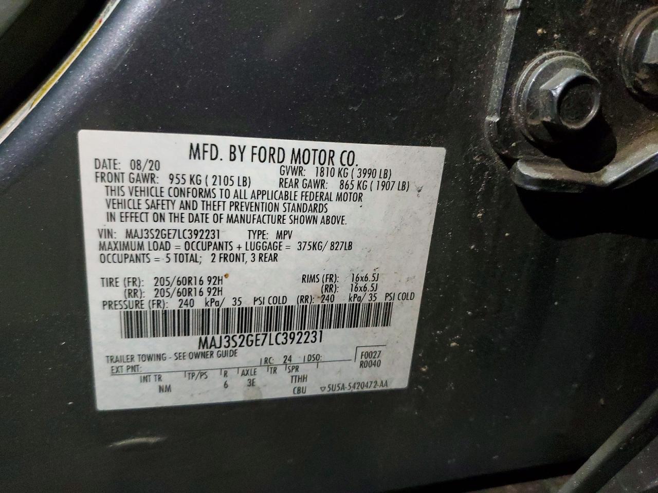 2020 FORD ECOSPORT SE photo 40