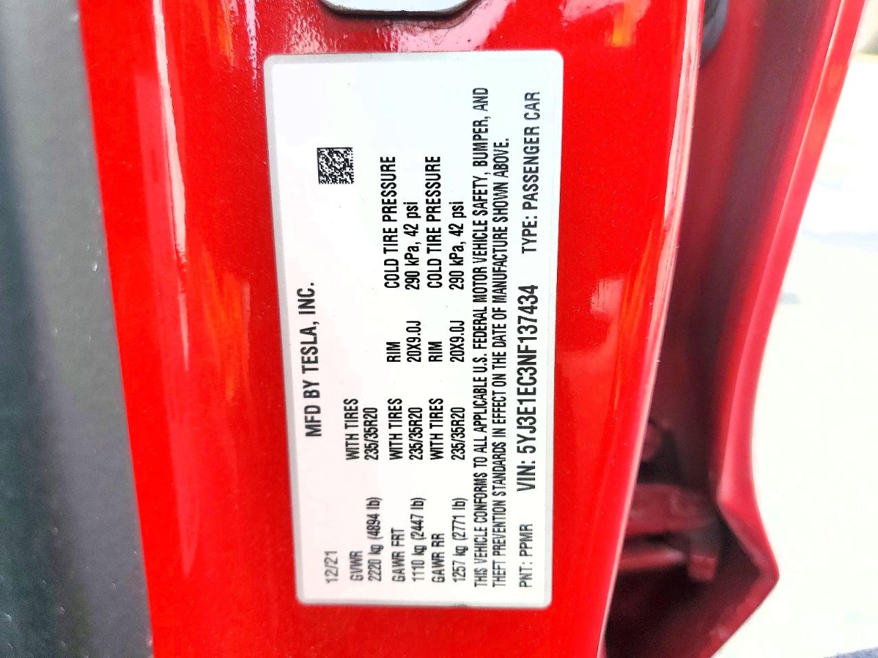 2022 TESLA MODEL 3 photo 12