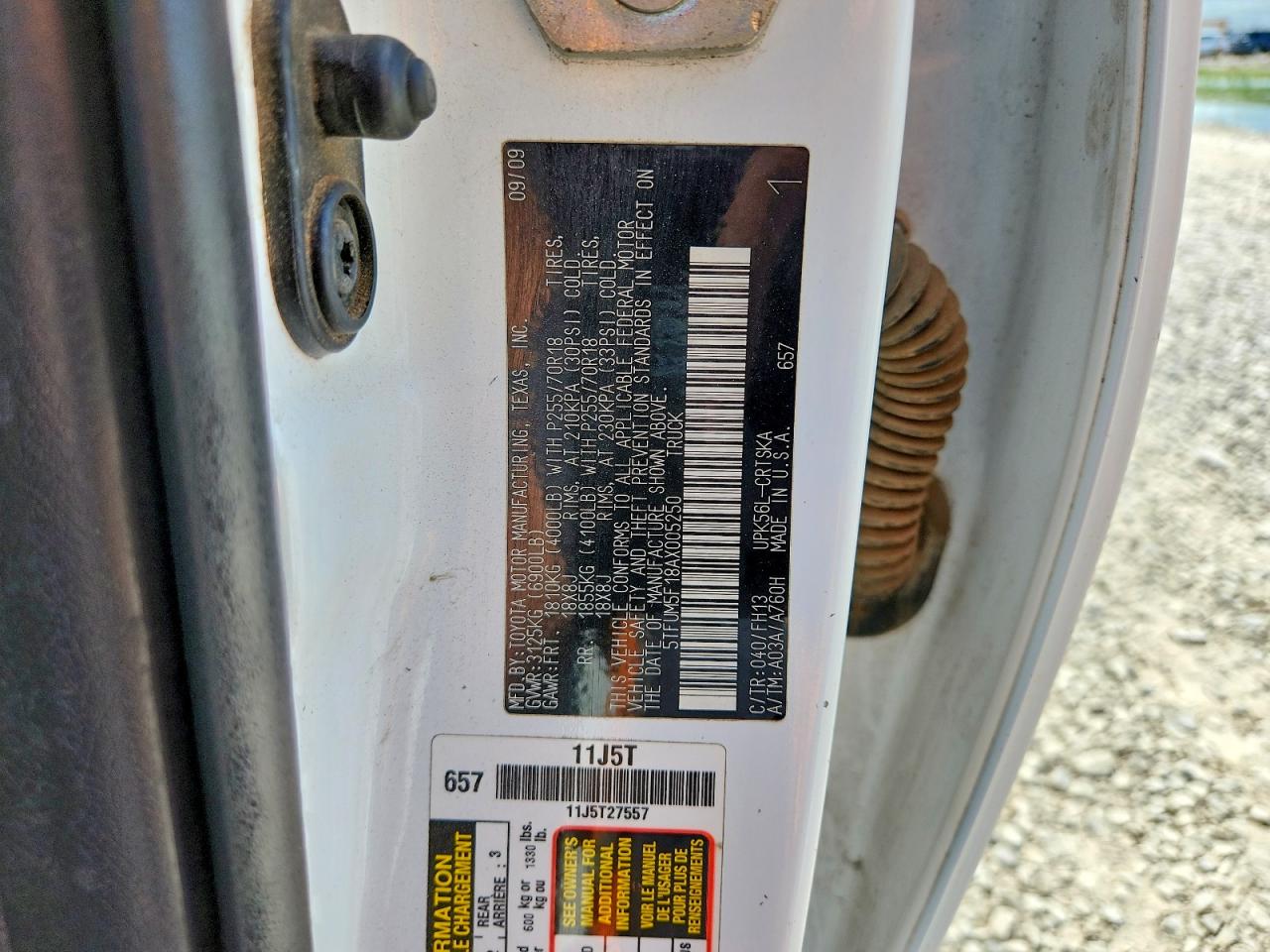 2010 TOYOTA TUNDRA GRADE photo 23