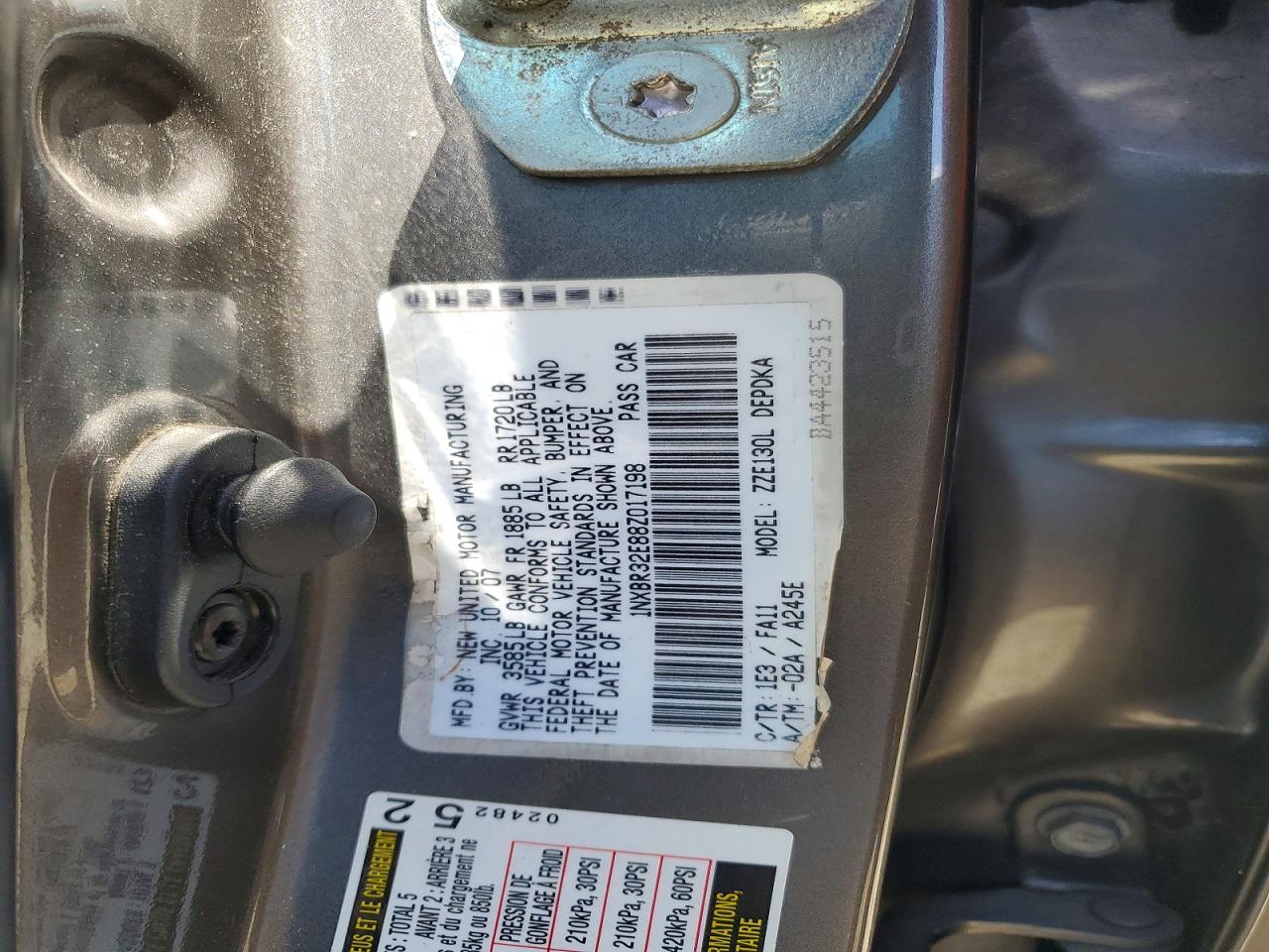 2008 TOYOTA COROLLA CE photo 23