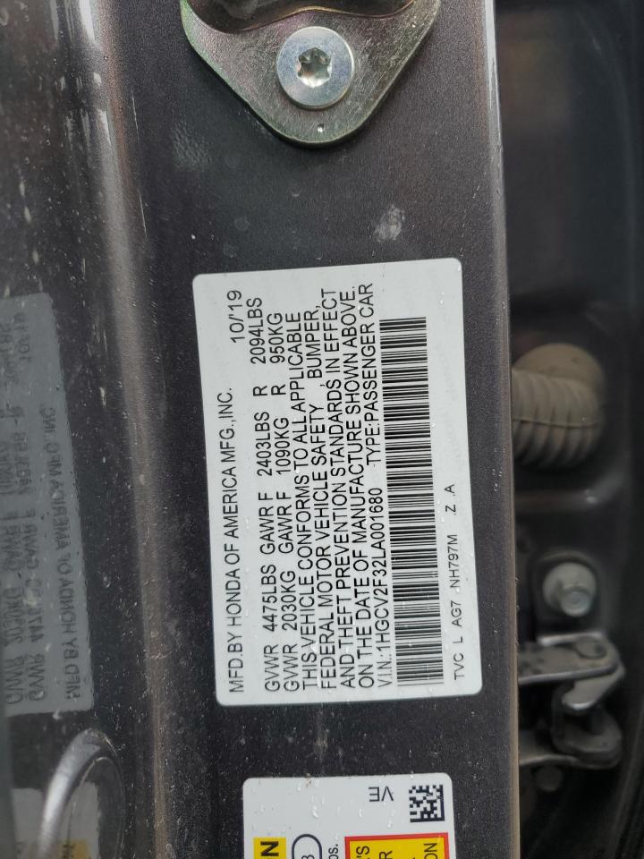 2020 HONDA ACCORD photo 12