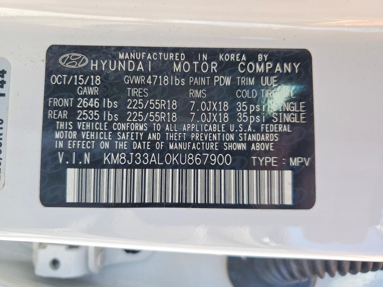 2019 HYUNDAI TUCSON SEL photo 40