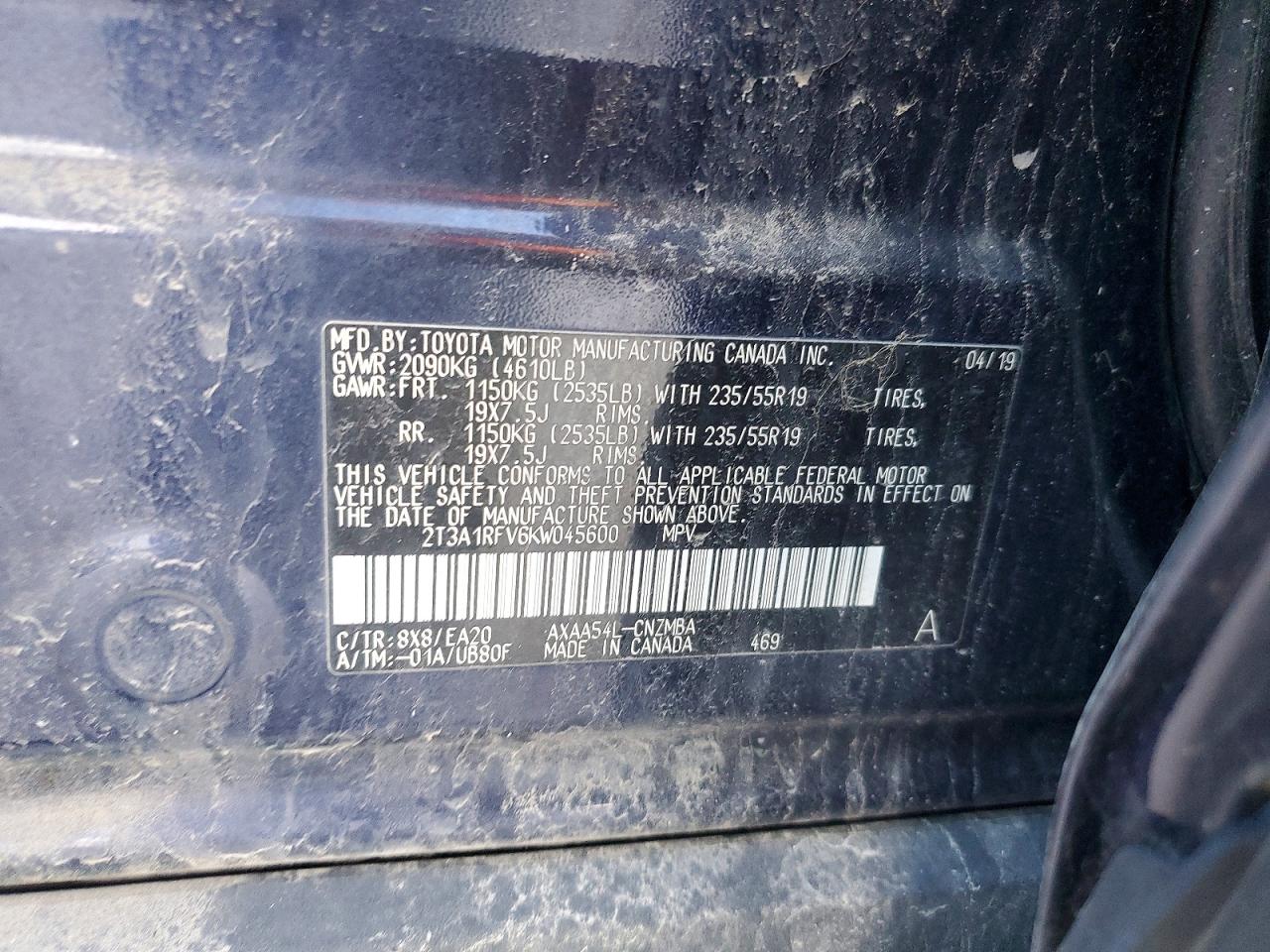 2019 TOYOTA RAV4 XLE PREMIUM photo 13
