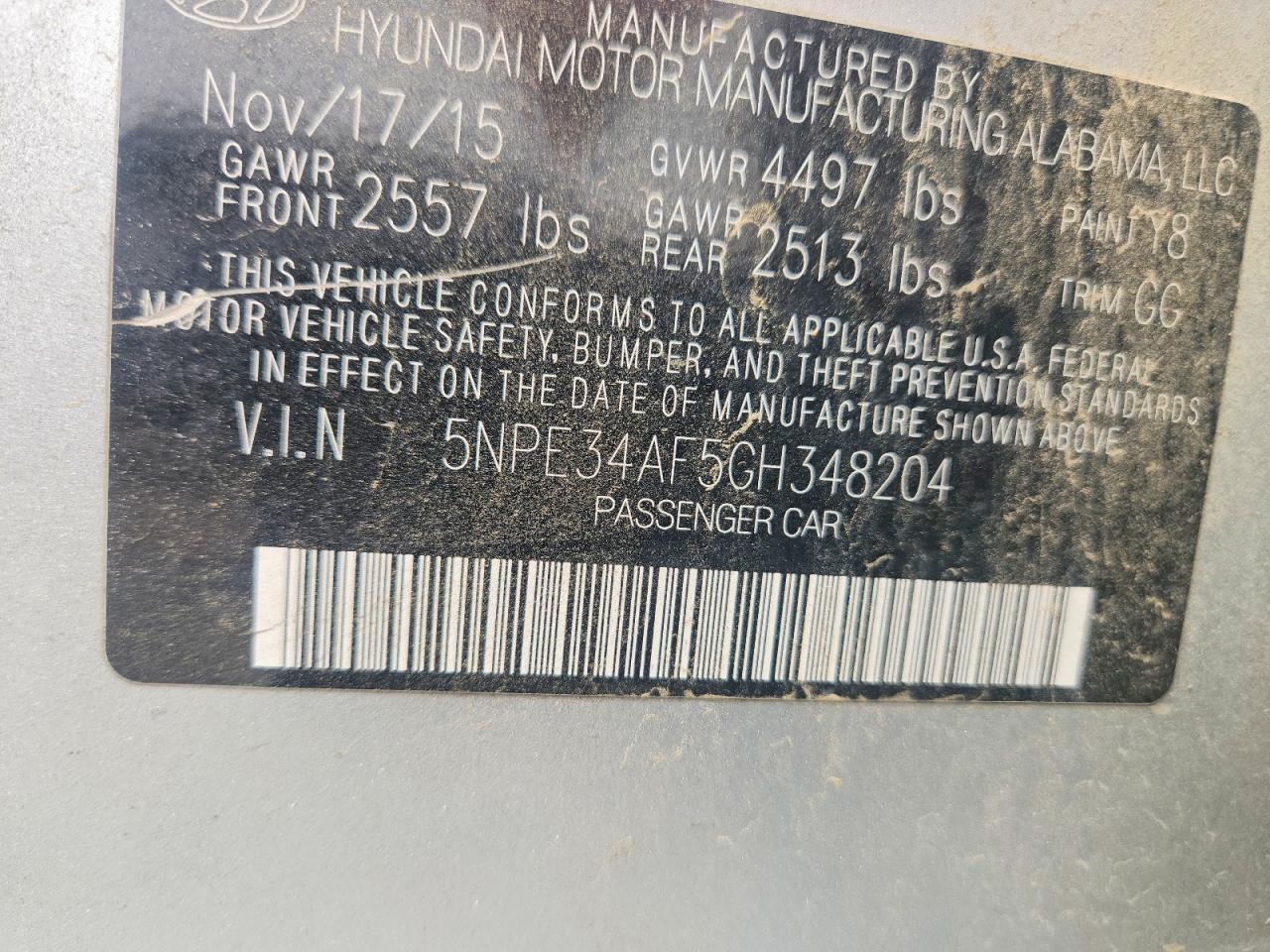 2016 HYUNDAI SONATA SPORT photo 23