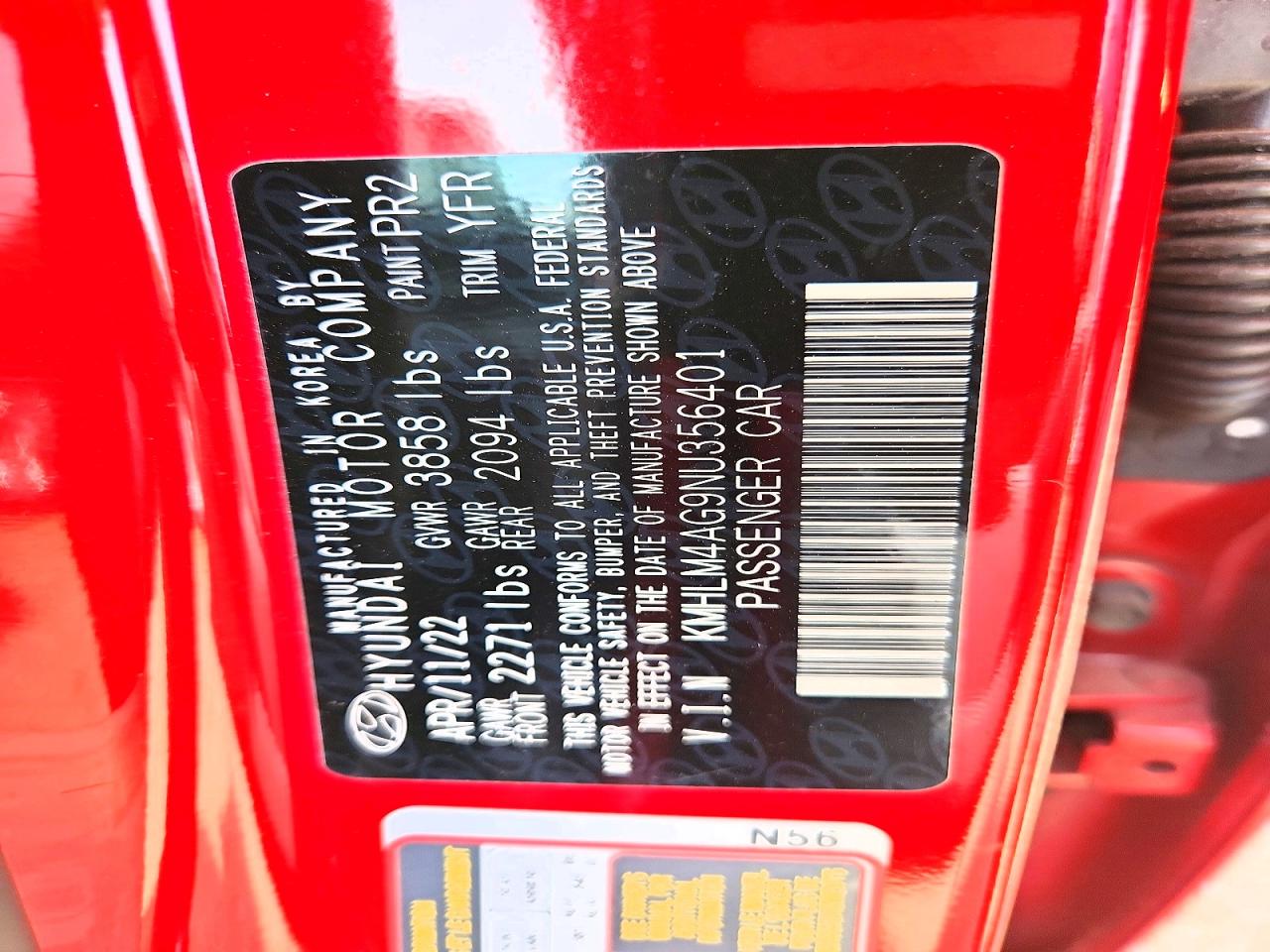 2022 HYUNDAI ELANTRA SEL photo 12