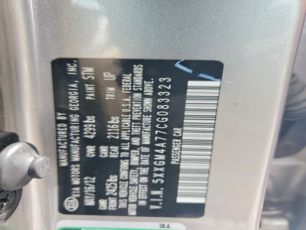 2012 KIA OPTIMA LX photo 34