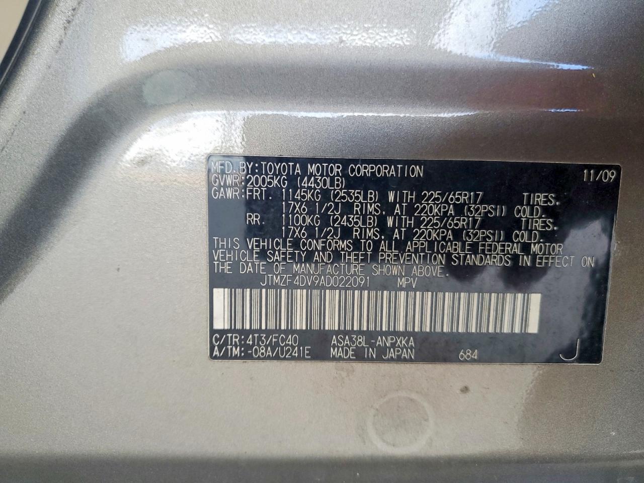2010 TOYOTA RAV4 BASE photo 25