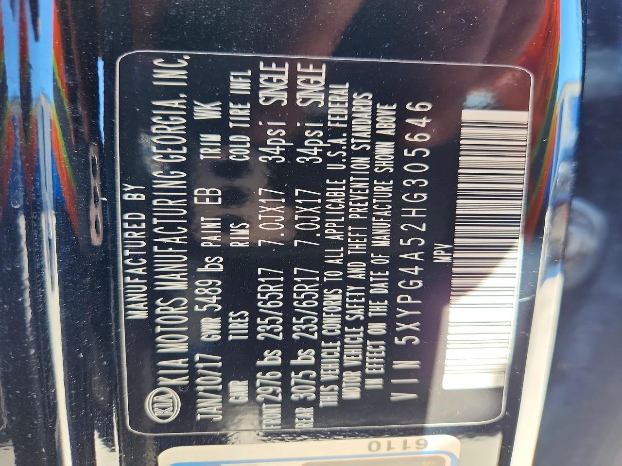 2017 KIA SORENTO LX V6 photo 37