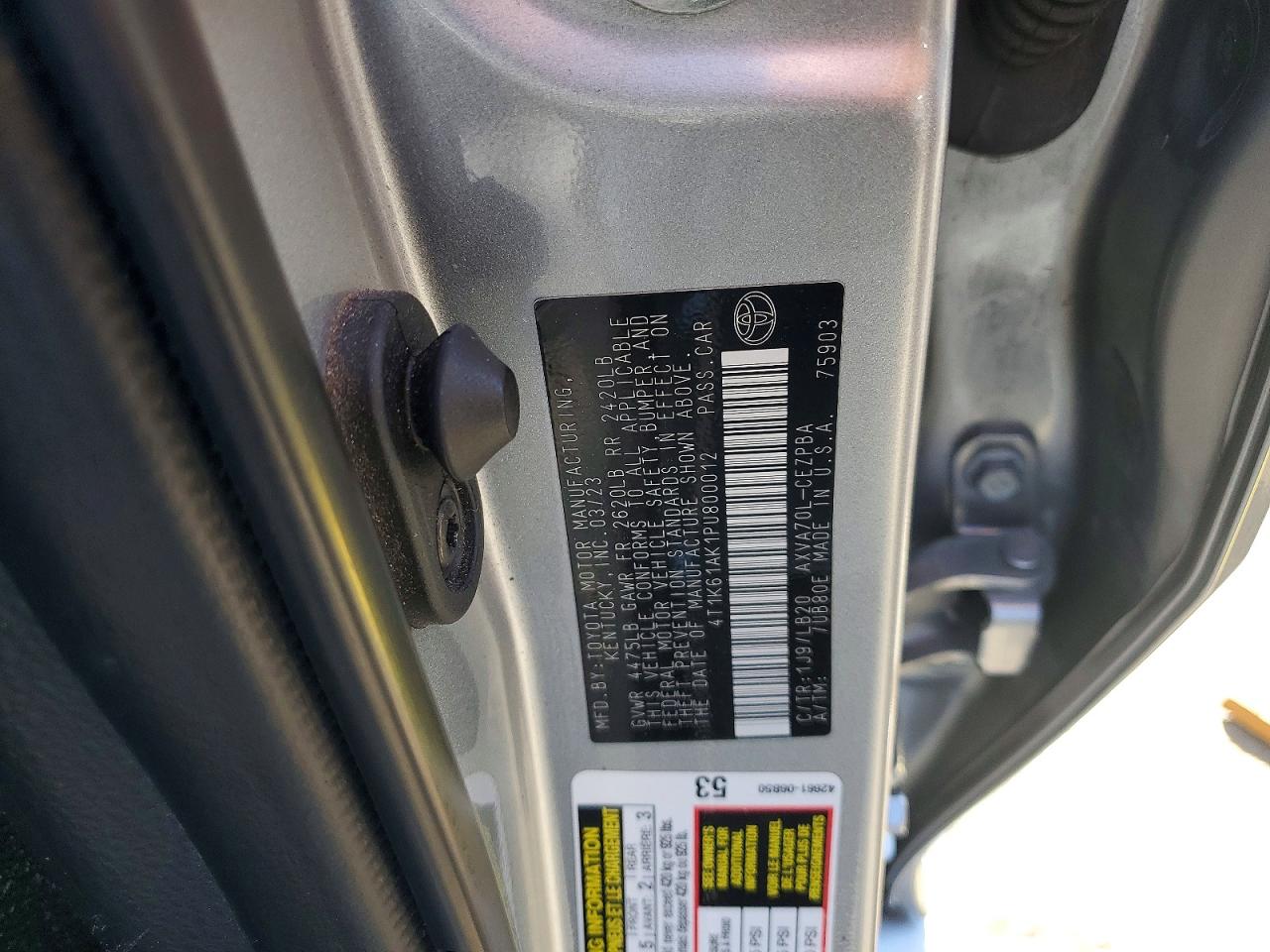 2023 TOYOTA CAMRY XSE photo 12