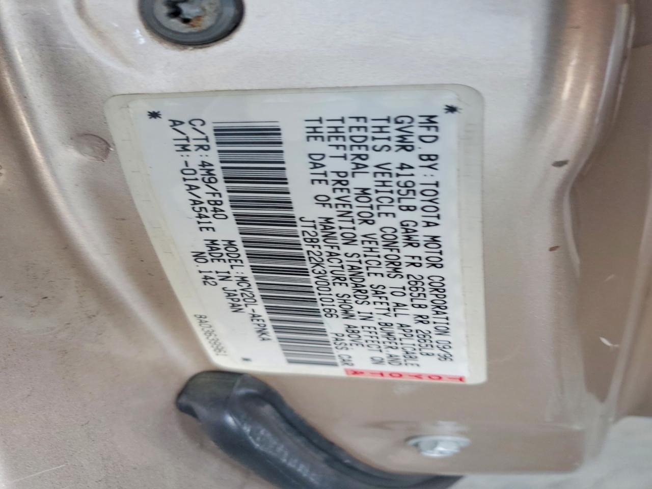 1997 TOYOTA CAMRY LE V6 photo 23