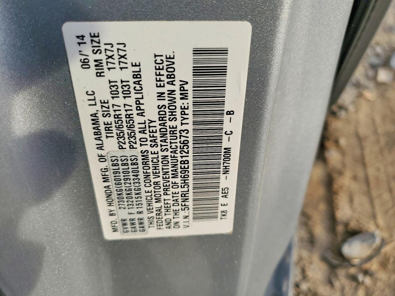 2014 HONDA ODYSSEY EXL photo 37
