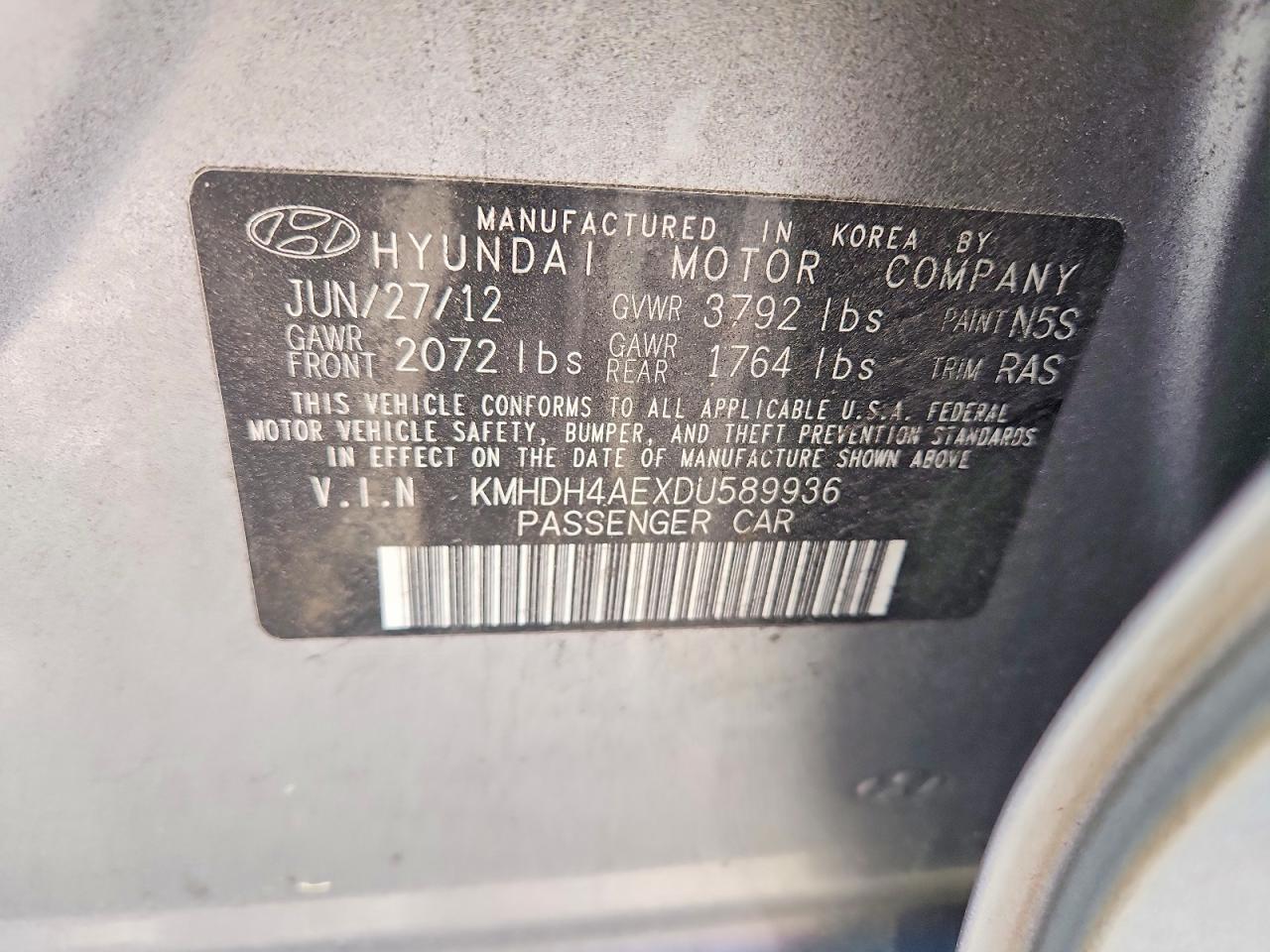 2013 HYUNDAI ELANTRA LIMITED photo 34