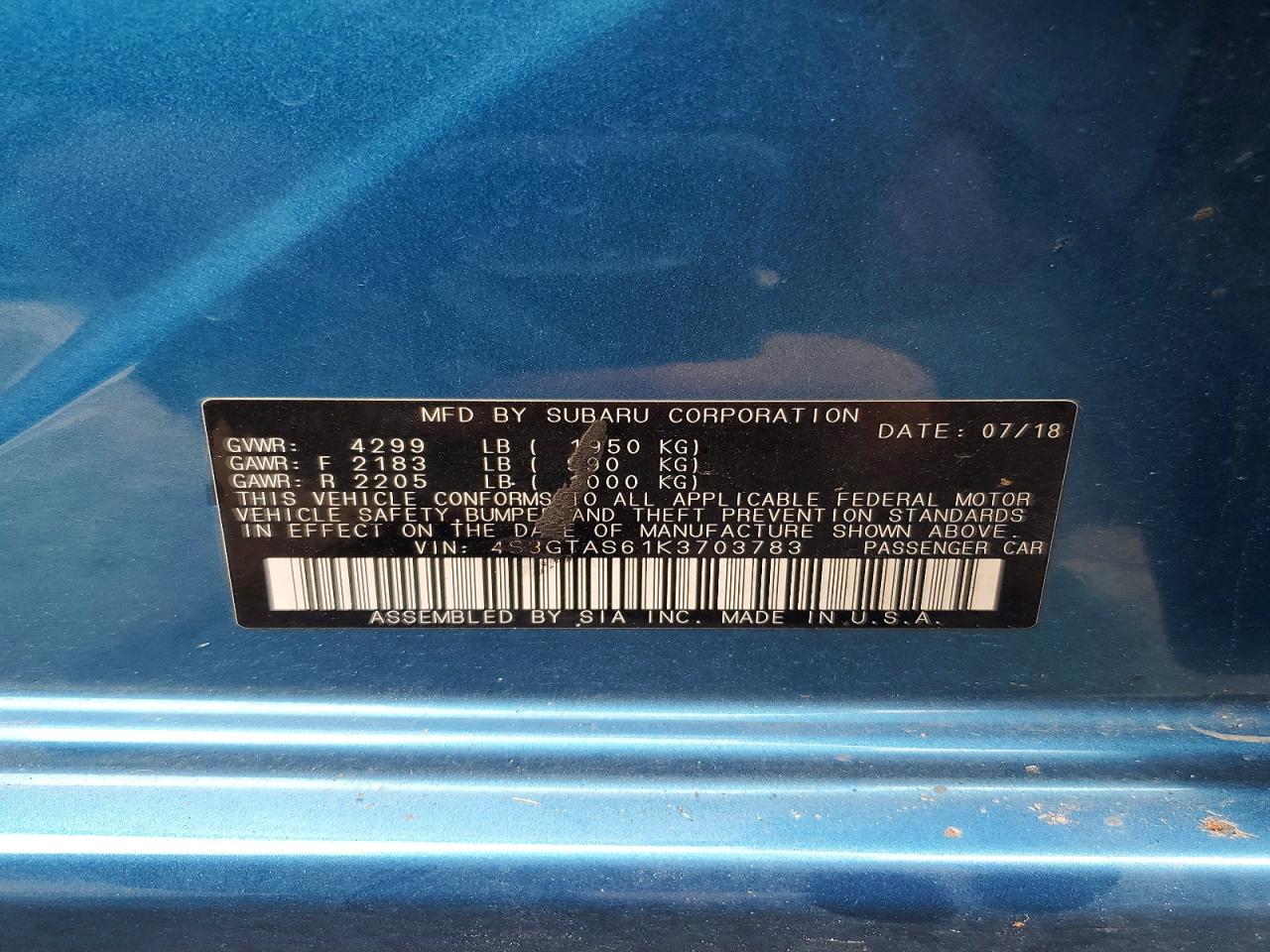 2019 SUBARU IMPREZA LIMITED photo 25