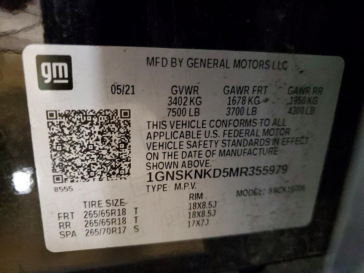 2021 CHEVROLET TAHOE K1500 LT photo 25
