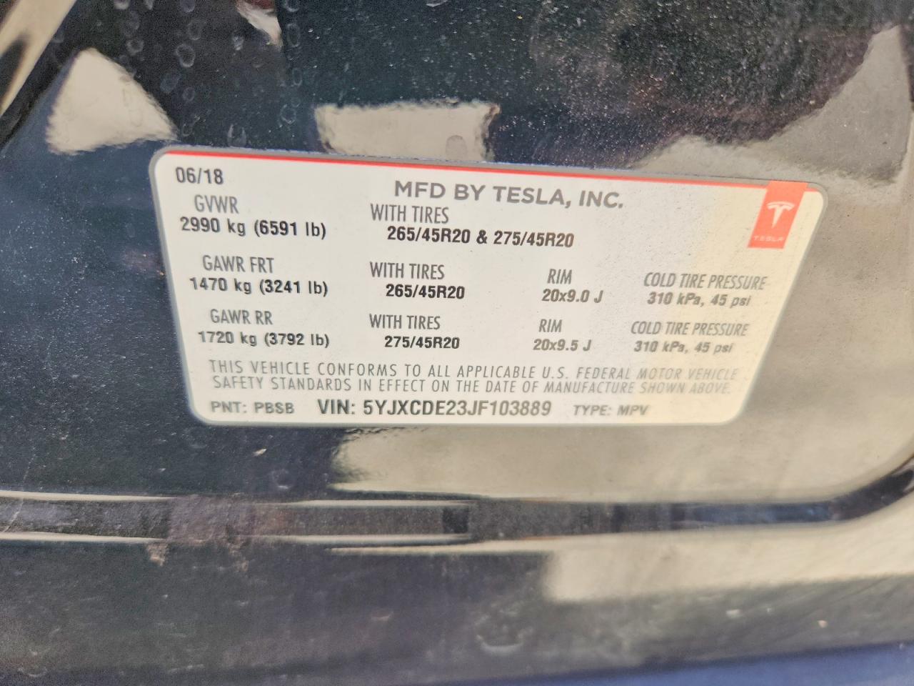 2018 TESLA MODEL X photo 25