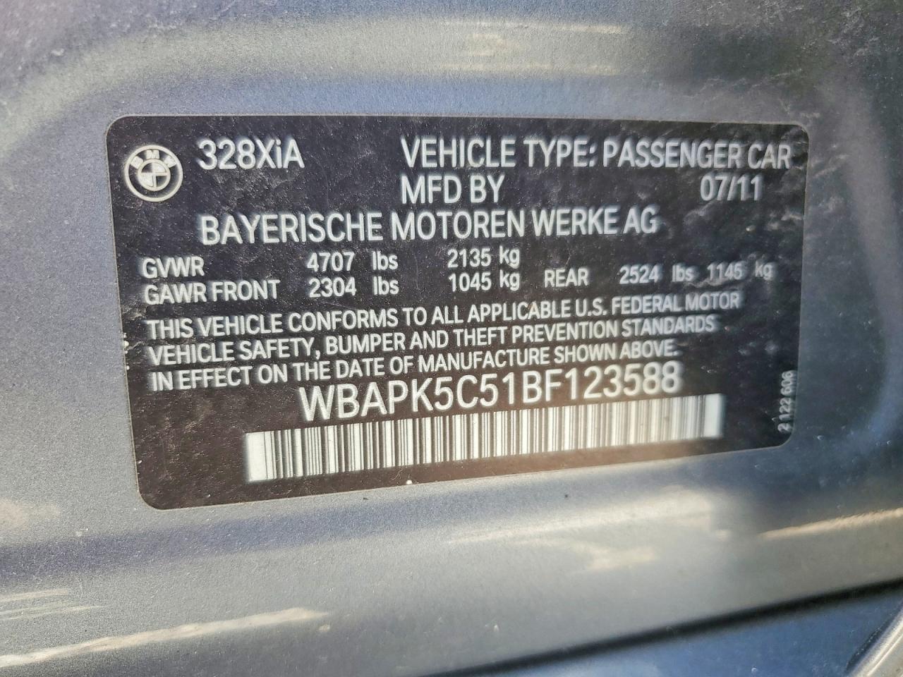 2011 BMW 328 XI SULEV photo 12