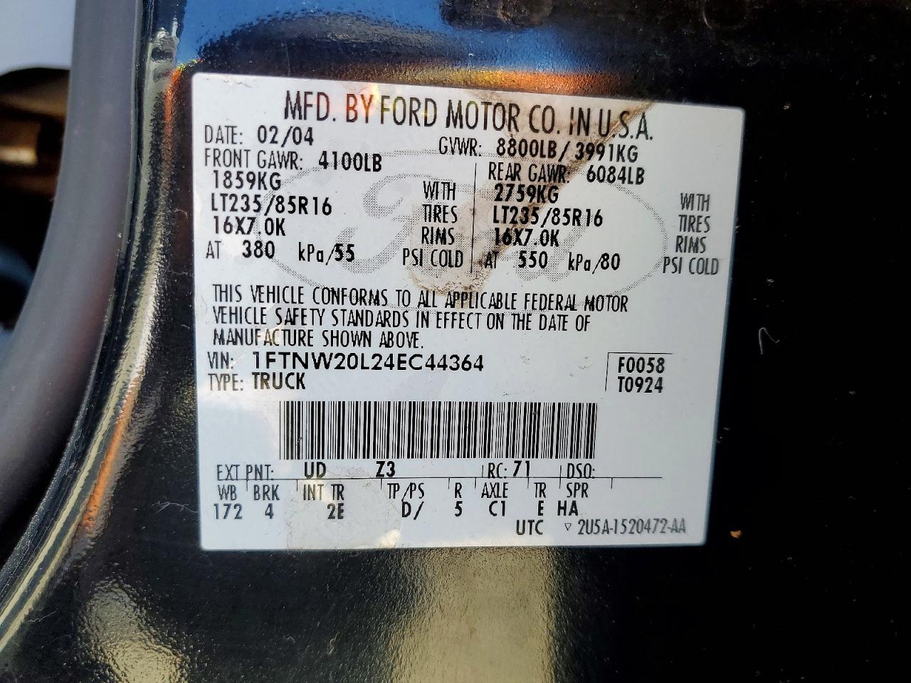 2004 FORD F250 SUPER DUTY photo 23