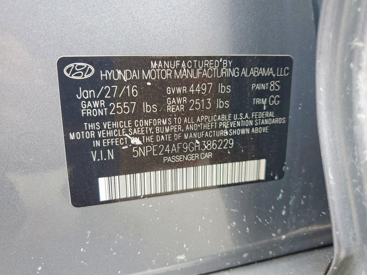 2016 HYUNDAI SONATA SE photo 12