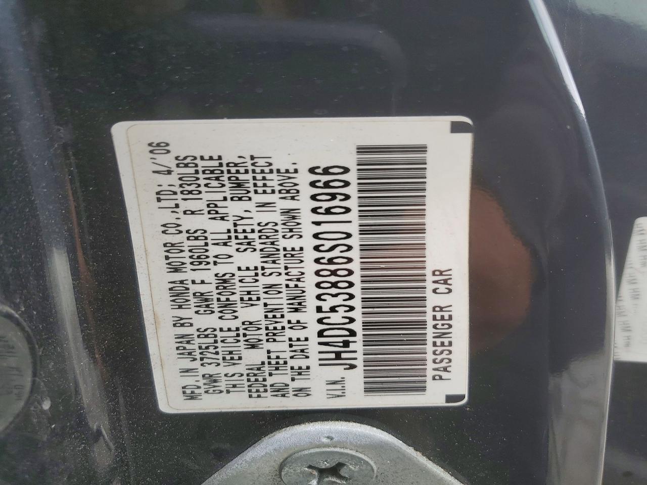 2006 ACURA RSX photo 12