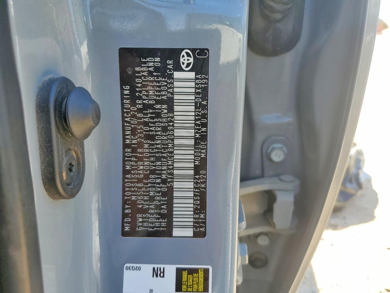 2021 TOYOTA COROLLA photo 34