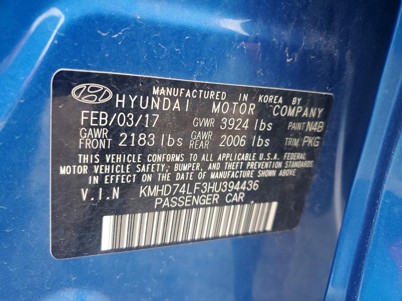 2017 HYUNDAI ELANTRA SE photo 34