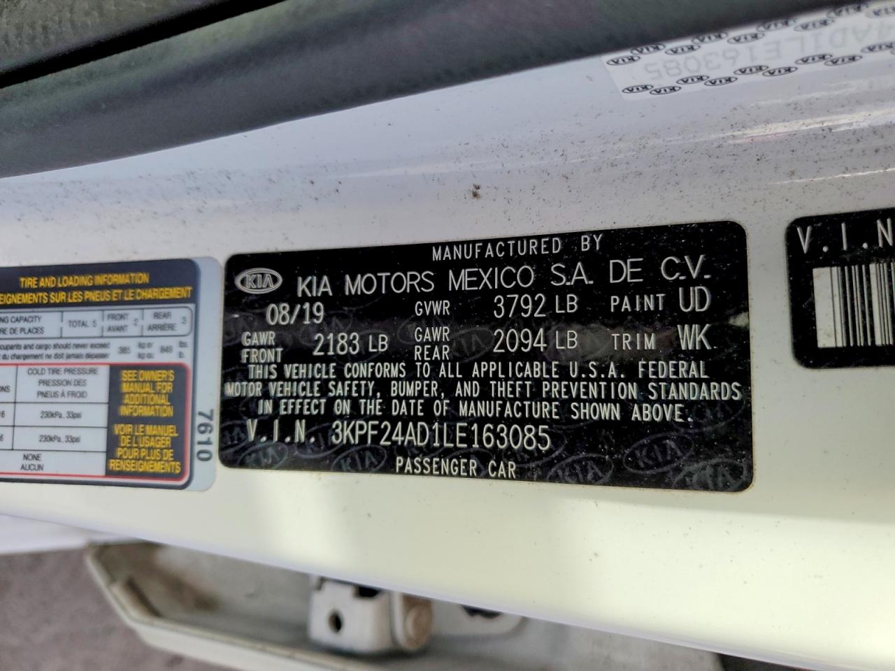2020 KIA FORTE LXS photo 25