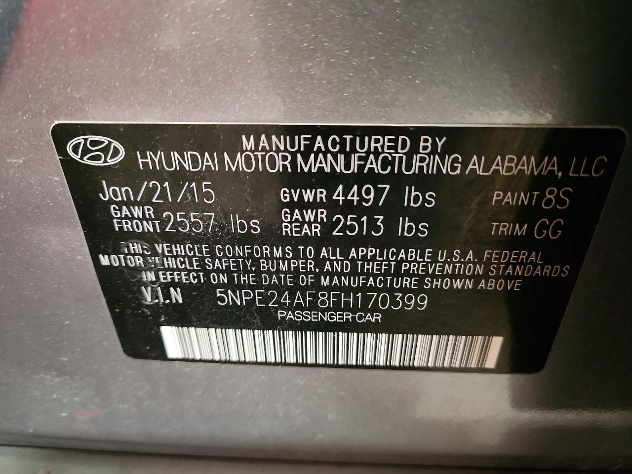 2015 HYUNDAI SONATA SE photo 34