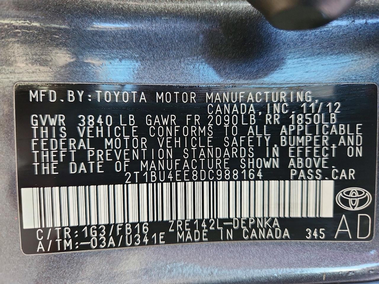 2013 TOYOTA COROLLA LE photo 34