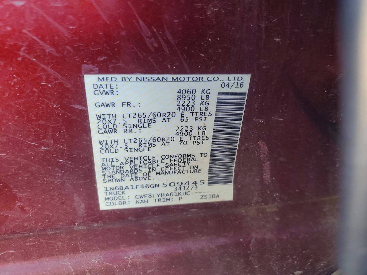 2016 NISSAN TITAN XD PLATINUM RESERVE photo 12