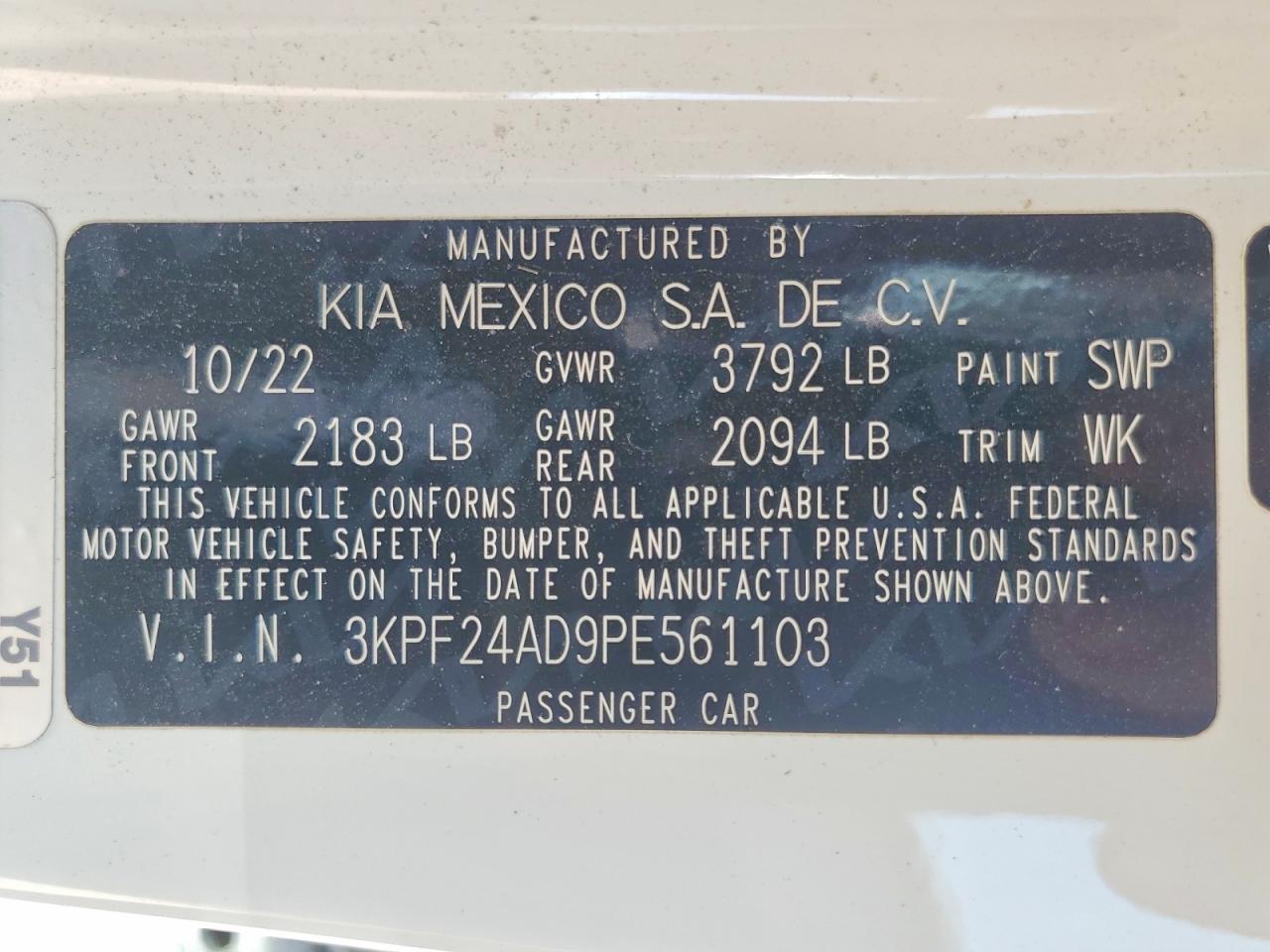 2023 KIA FORTE LXS photo 12