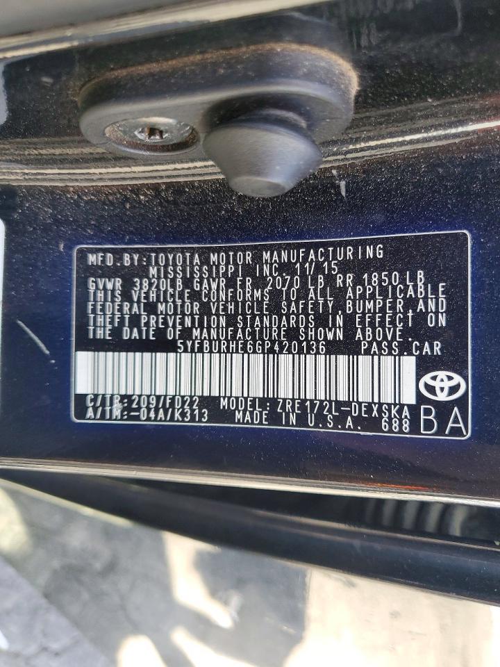 2016 TOYOTA COROLLA S PLUS photo 23