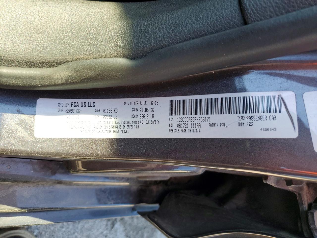 2015 CHRYSLER 200 LIMITED photo 37