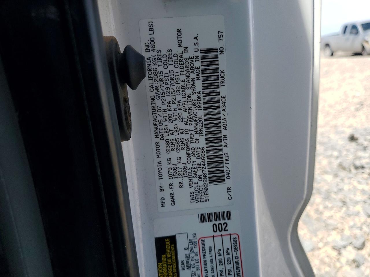 2007 TOYOTA TACOMA BASE photo 25