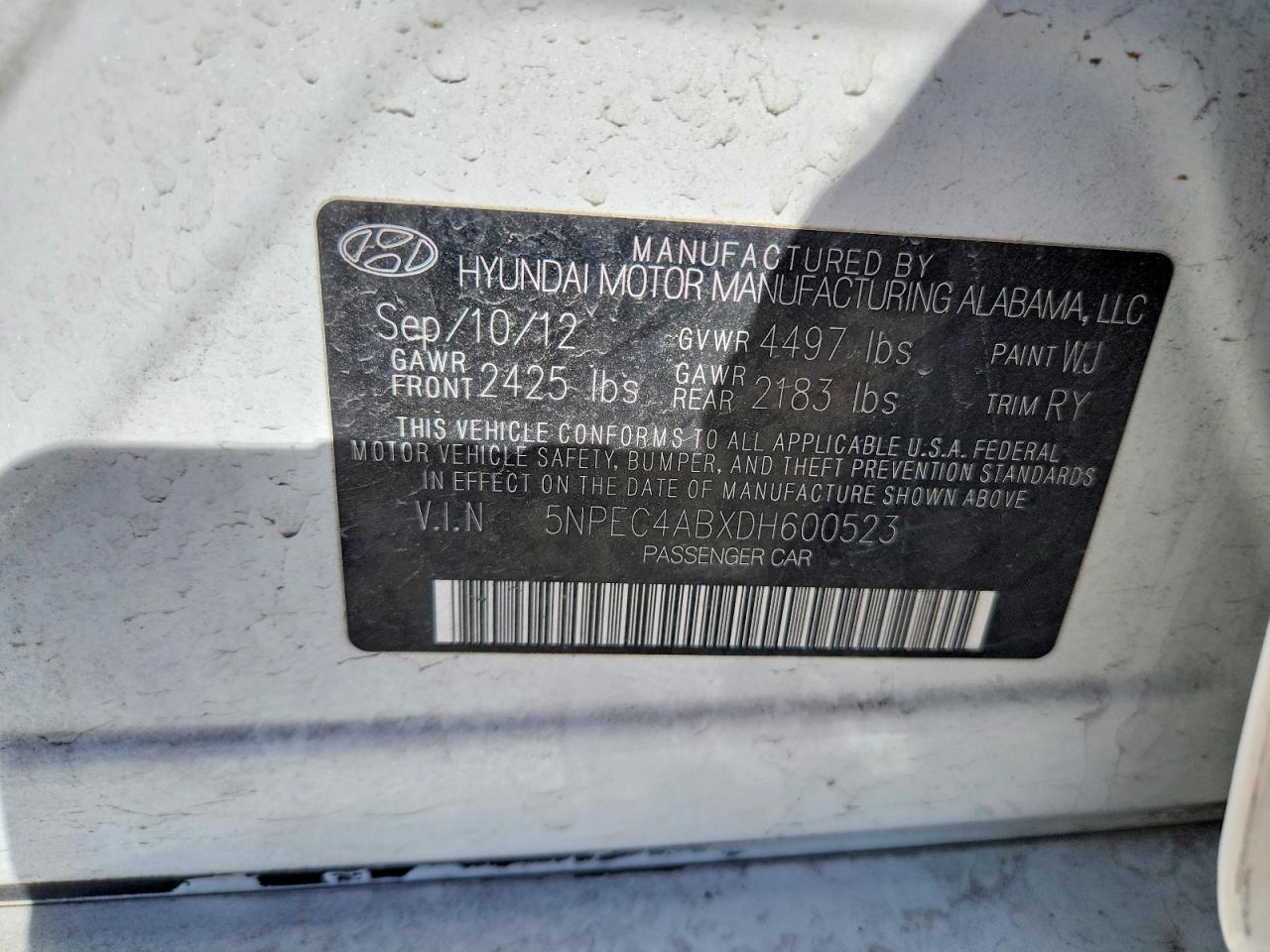 2013 HYUNDAI SONATA SE 2.0T photo 23