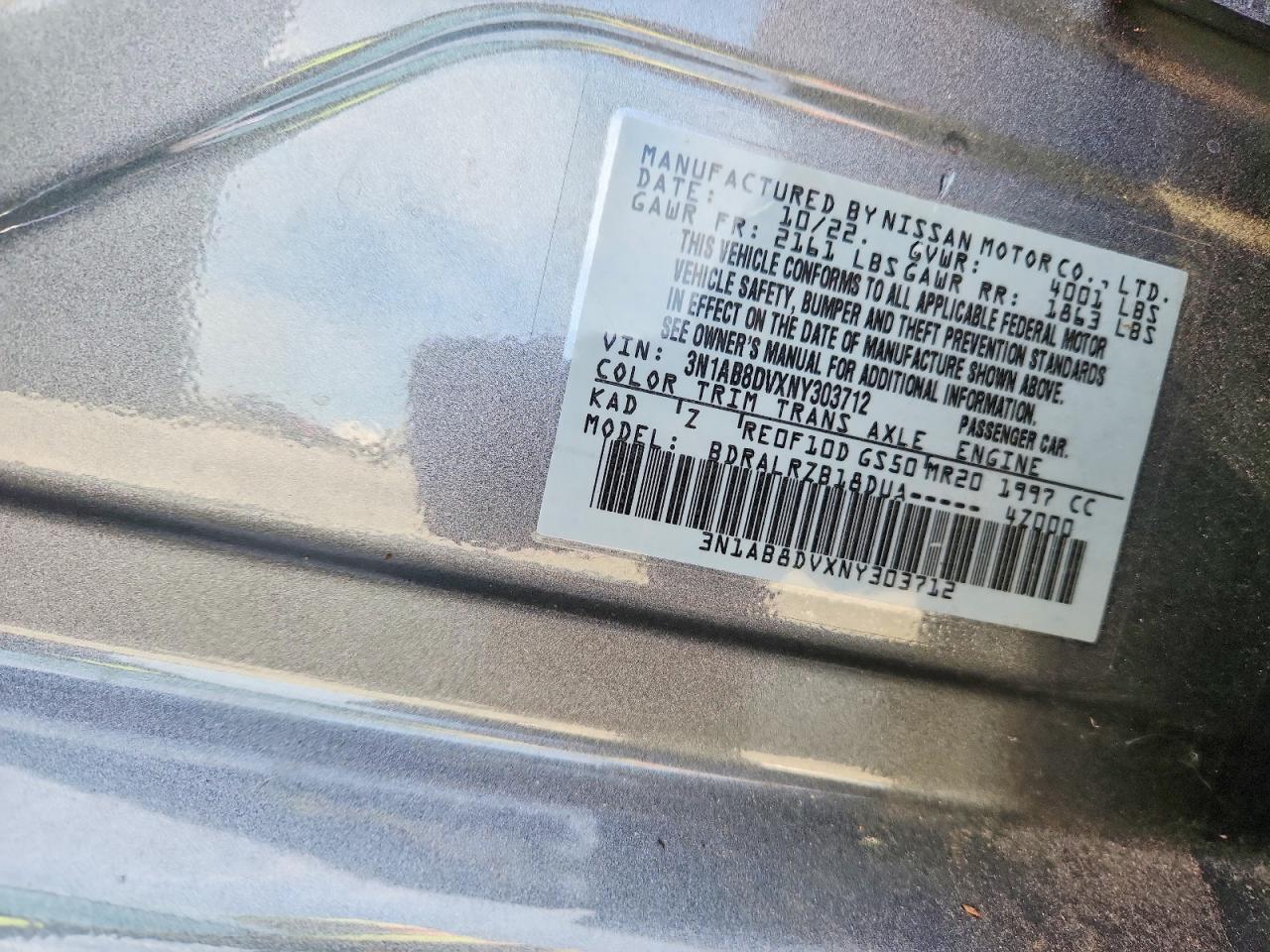 2022 NISSAN SENTRA SR photo 12