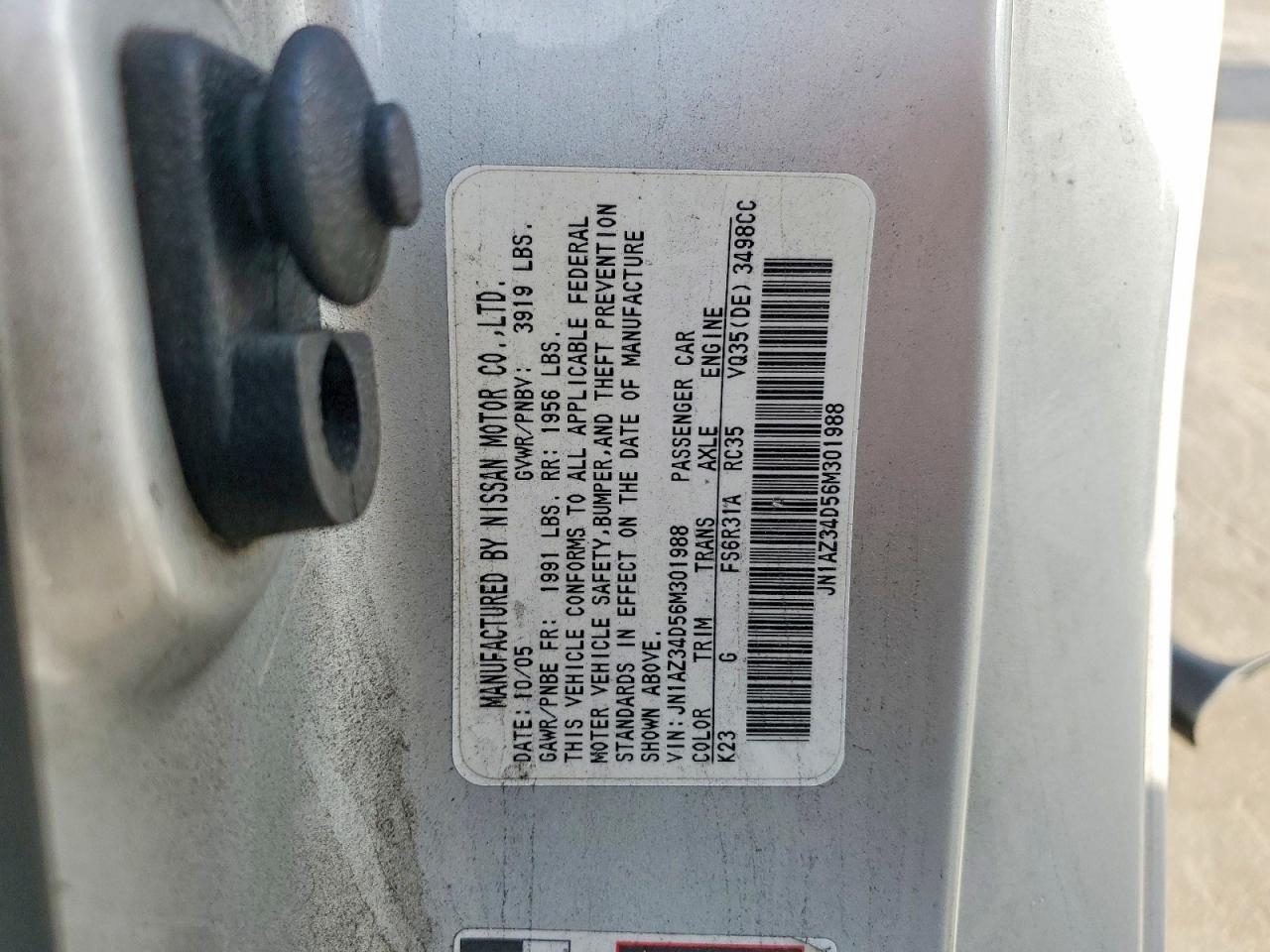 2006 NISSAN 350Z BASE photo 34